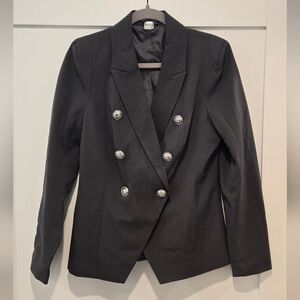 Venus Gray Double Breasted Blazer Jacket Size 8